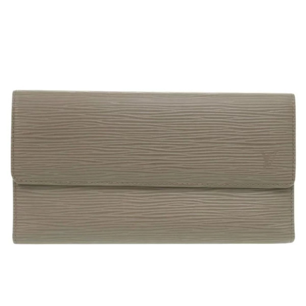 Louis Vuitton Portefeuille Tresor International Epi leather brown long wallet LV